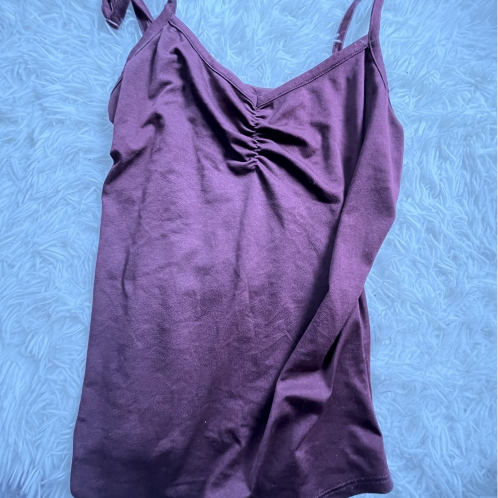 Maroon V-Neck tank top